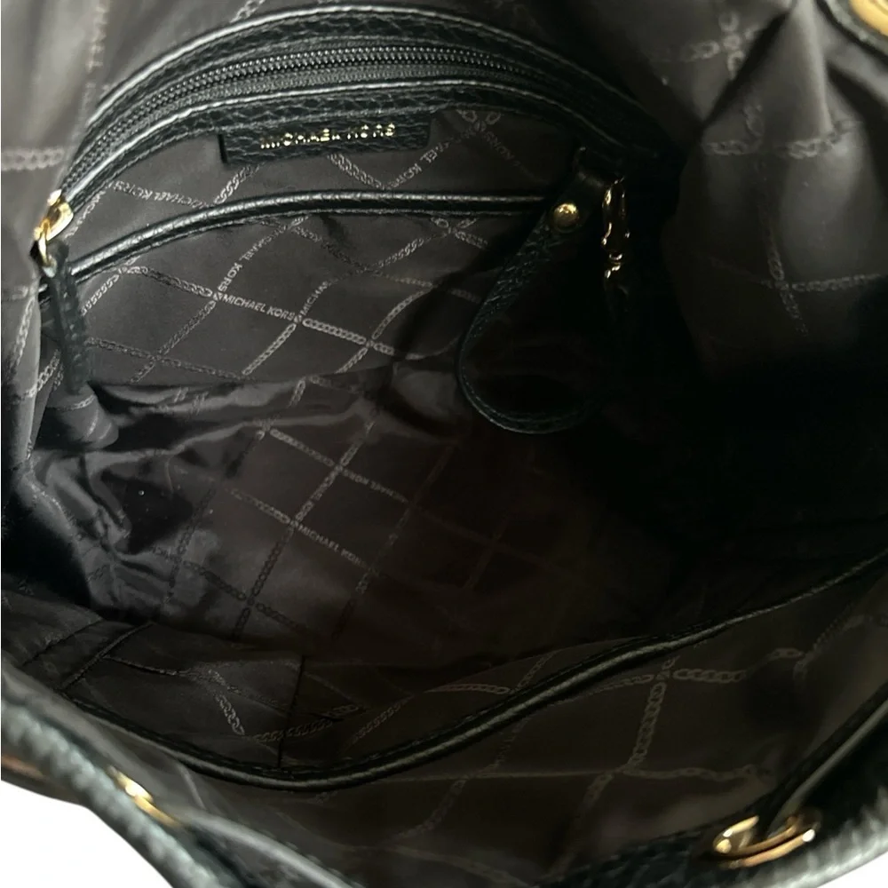 Michael Kors Black Pebbled Leather 2-Way Backpack Satchel  display picture 2